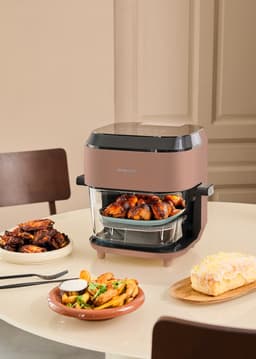 CREATE - Glazen heteluchtfriteuse van 6 L met vernevelingsfunctie - Mokka - AIR FRYER STUDIO CRYSTAL LARGE — thumbnail 4