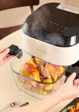 CREATE - Glazen heteluchtfriteuse van 6 L met vernevelingsfunctie - Gebroken wit - AIR FRYER STUDIO CRYSTAL LARGE — thumbnail 5