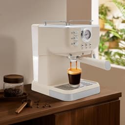 Halfautomatische espresso zeefdragermachine, 20 bar, zeefdrager, koffiezetapparaat met 1,5 liter waterreservoir voor espresso cappuccino latte macchiato 1050 W — thumbnail 5