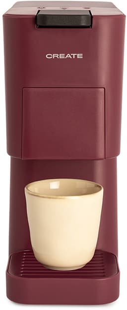 CREATE - Multi-capsule espressomachine en gemalen koffie - Bordeauxrood - THERA STUDIO — thumbnail 1