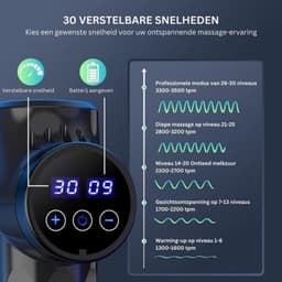 ApexArte® Professionele massagegun - Massageapparaat - Theragun - Zwart — thumbnail 3
