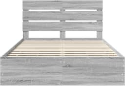 Bedframe Sonoma grijs 140 x 200 cm hout ingenieur — thumbnail 5