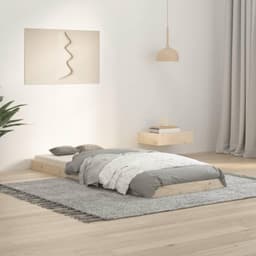 Bedframe familiebed palletbed massief houten bed 75x190 cm grenen 2FT6 Small Single — thumbnail 1