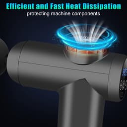AQXONG Mini-spiermassagegeweer, ultrastil massagegeweer, 99 snelheden, 8 massagekoppen, LCD-scherm, draagbare - ShopVlot — thumbnail 3