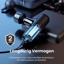KLS® Massage Gun - Massage Gun Mini - Massage Pistool - Zwart - 14cm x 11cm x 5cm — thumbnail 3