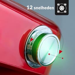 Kavo Deegmachine - Mixer met Kneedhaak - Kneedmachine - Rood - 23cm x 34cm x 36cm — thumbnail 3
