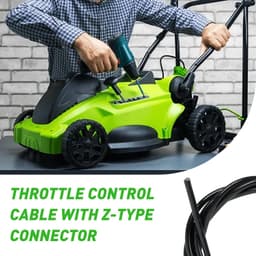 Gaskabel voor grasmaaier, 1,5 mm, met Z-opzetstuk en kabelkas, universele reparatieset voor bosmaaier en helmstok — thumbnail 3