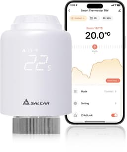Slimme radiatorthermostaat, wifi, TRV603, thermostaat, verwarming, compatibel met en, programmeerbare verwarmingsthermostaat,, slimme radiator, geen gateway — thumbnail 1