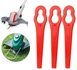 50 Stuks Kalebasvormig Maaimachine Plastic Messen Rood - Vervangingsmessen voor Grasmaaier Accessoires Set — thumbnail 3