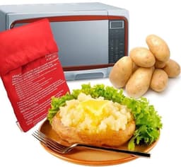 Set van 5 Herbruikbare Magnetron Aardappeltassen voor Snelle Mals Aardappelen — thumbnail 2