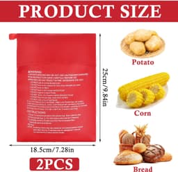 Set van 2 Herbruikbare Aardappelzakken voor de Magnetron — thumbnail 3