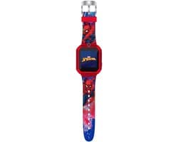 Accutime Kinderhorloge Spiderman - Smartwatch Kind - Kinderhorloge met Spelletjes - Smartwatch Kinderen - Selfie Camera - Rood Blauw