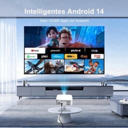 Beamer Android 14 Smart - 1080P Native Resolutie - 400 ANSI Lumen - LED - Draagbaar Voor Thuisbioscoop — thumbnail 4
