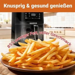 Heteluchtfriteuse, 6,5 liter, Airfryer XL, met kijkvenster en touchscreen, 1600 W friteuse zonder vet, 8 programma's, BPA-vrij, vaatwasmachinebestendig, voor 2-6 personen, koken uit het — thumbnail 5