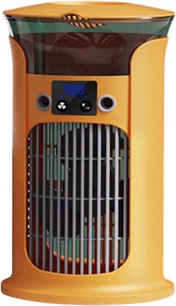 Draagbare mini-airconditioner - USB-verdampingsluchtkoeler, 3 snelheden, zonder afvoerslang, stil, ideaal voor thuis, kantoor of slaapkamer, 880 ml waterreservoir - geel [Energieklasse A+] — thumbnail 1
