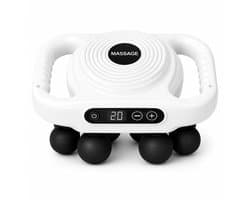 Massage Gun Fascia - Deep Tissue - 6 Koppen - 20 snelheidsniveau's - Wit