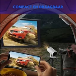 Livista Smart Mini Beamer – 4K Ondersteuning – Android 13 – WiFi 6 & Bluetooth 5.0 – Auto Keystone – Draagbare HD Projector – Voor Thuisbioscoop, Gaming & Presentaties – Geschikt voor IOS en Android – Wit — thumbnail 4