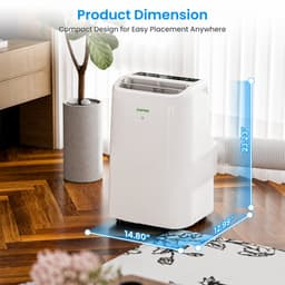 Mobiele airco 10000 BTU stil met WiFi, ontvochtiger en afstandsbediening 3-in-1 functie — thumbnail 3