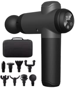 Draagbaar Spiermassagepistool Met 99 Snelheden En 8 Opzetstukken - 4 Uur Batterijduur Lichtgewicht Stille Borstelloze Motor - Perfect Voor Thuis De Sportschool En Op Kantoor — thumbnail 1