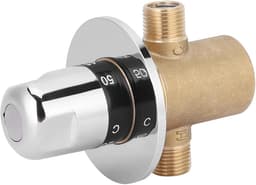 Thermostat Kraan - Douche Mixer - Veilig Douchen - Stabiele Temperatuurregeling - 15 x 10 x 10 cm - Chroom — thumbnail 4