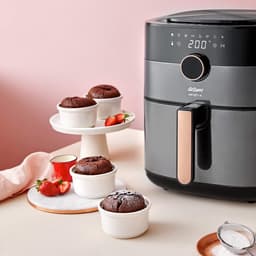 Heteluchtfriteuse - Airfryer Frituurpan - Gezond Frituren - XL Inhoud Digitaal - 6L - Zwart — thumbnail 4