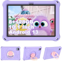 SnelShoppen - YOBWOK Kindertablet 10,1 inch met Wifi, Android 13, 8 GB RAM, 128 GB ROM, Ouderlijk Toezicht, 6000 mAh, Educatief, HD 1280X800, Google P — thumbnail 1