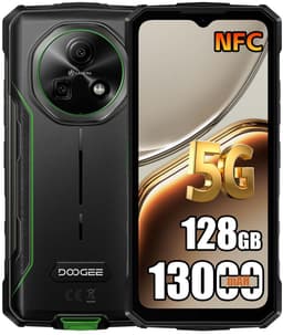 DOOGEE Fire 7 Robuuste Smartphone - IP68/IP69K Outdoor Telefoon - Dual SIM 5G - 6GB RAM - 128GB ROM - 13000mAh 18W - Android 15 - 6,6 inch - 64MP AI-camera - NFC, GPS, OTG - Groen — thumbnail 1