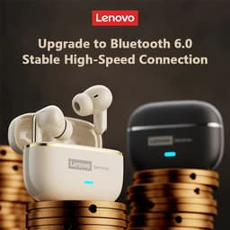 Lenovo LE208 TWS Draadloze Oordopjes - Bluetooth 6.0 Earbuds - In-ear - Beige — thumbnail 2