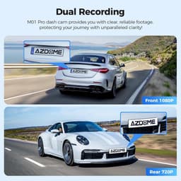 Dashcam voor auto - Zwart - M01 Pro - Dubbele 1080p FHD camera met nachtzicht en parkeerbewaking - Voor personenauto's — thumbnail 4