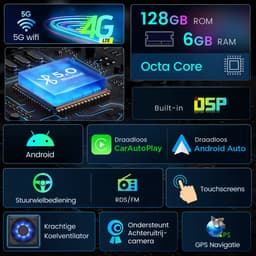 Awesafe Autoradio 6GB+128GB met Carplay en Android auto - Geschikt Voor Renault Megane III 2008 t/m 2016 - Radio scherm met Navigatie GPS - 8 Kern V1PRO Versie - Draadloos Apple Carplay & Android - 2008 2009 2010 2011 2012 2013 2014 2015 — thumbnail 4