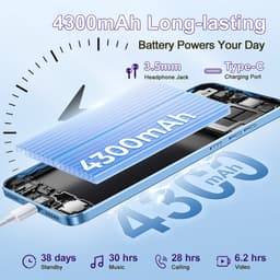 OUKITEL C57 PRO Mobiele Telefoon met 128 GB Opslag, 4300 mAh Accu, Android 14, 6,52 duim HD-scherm — thumbnail 5