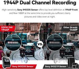 Dashcam voor Auto - Dash Cam - Dual Car Camera Recorder 1944P HD Voor- en Achtercamera - GPS Wifi Car DVR - 24U Parkeerbeveiliging - D²save Opslag — thumbnail 4