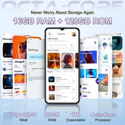 OUKITEL C57 PRO Mobiele Telefoon met 128 GB Opslag, 4300 mAh Accu, Android 14, 6,52 duim HD-scherm — thumbnail 3