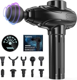 Massage Gun – 10 Opzetstukken – 7 Snelheden – Stille Borstelloze Motor – Oplaadbaar – Percussie Massageapparaat voor Rug, Nek en Spieren — thumbnail 1