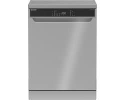 Sharp QWNA1FF47D4IEU - vrijstaande vaatwasser - energie label D - 7 programma's - steam wash - aktief droogsysteem - zilver