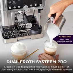 Ninja Luxe Café Premier Plus 3-in-1 Espressomachine, cold brew koffie en filterkoffie, Melkopschuimer met 4 automatische voorinstellingen - Zilver - ES655EU — thumbnail 4