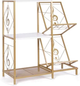 LP Opbergsysteem - Platenspeler Meubel met LP Kast - Vinyl Opbergsysteem - Lichtbruin - ‎‎70cm x 30cm x 81cm — thumbnail 3
