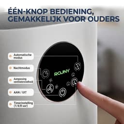 Hutjemutje - luchtreiniger - met luchtbevochtiger - air purifier - 2-In-1 - H13 Hepa Filter - ≤30 dB - dekking van 35-60 m² - voor allergieën en huisdieren haar - wit — thumbnail 3