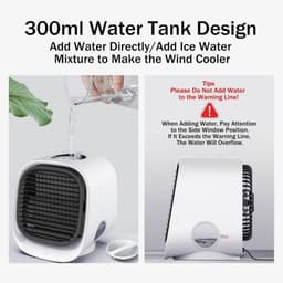 Draagbare Aircooler, koelt binnen 90 seconden, 3 windsnelheden voor thuisgebruik — thumbnail 5