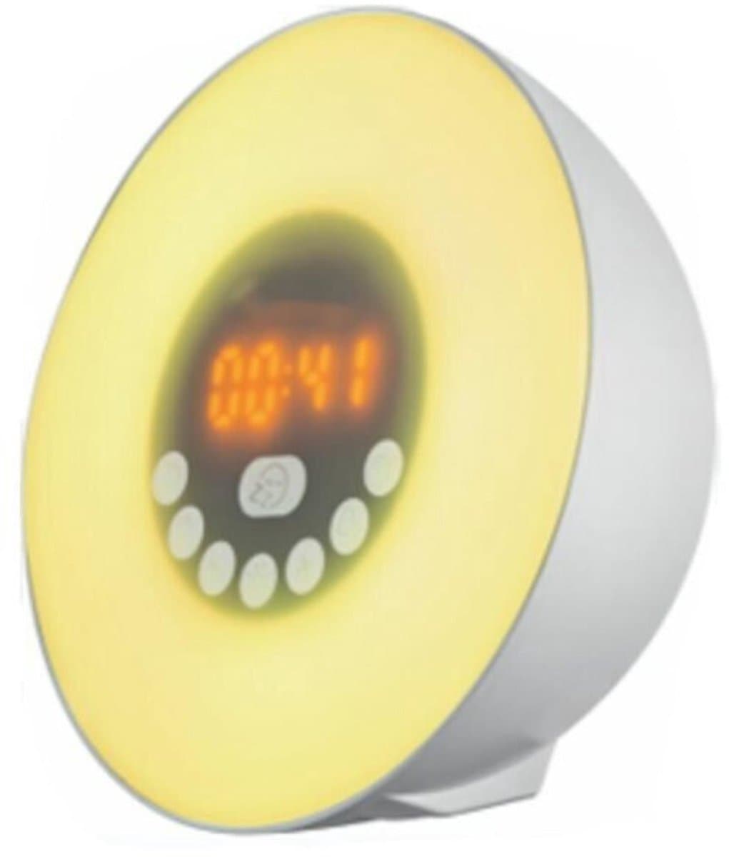 Grundig Wake-Up Light met FM-Radio - Lichtwekker met Simulatie van Zonsopgang - Digitale Licht Wekker met 10 Natuurlijke Geluiden en Kleurenverlichting - Inclusief Snooze- en Timerfunctie — afbeelding 1
