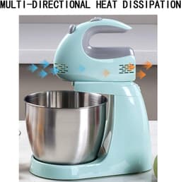 Keukenmixer - Mixer Kom - Bakken En Koken - 5 Snelheden Turbo - 3L Kom - Rood — thumbnail 3