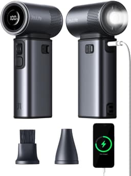 Ultra2 Draagbare Handventilator 9000 mAh – 5-in-1 Oplaadbare Ventilator & 18W Powerbank – 100 Snelheden – Tot 25 Uur Accuduur – Met Zaklamp – Grijs — thumbnail 1