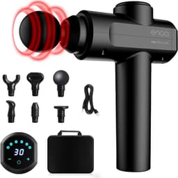 Massagepistool - Spierherstel Apparaat - Herstel na training - 30 Snelheden 6 Koppen - 650 gram - Zwart — thumbnail 1