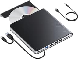 Externe Schijfstation - Dvd Brander - Software Installeren - Geïntegreerde Kaartlezer - 15.5 x 16 cm - Zwart — thumbnail 1