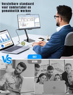 KAD® Portable Monitor - 15.6 Inch - Draagbare Monitor - Draagbaar Scherm - Zwart - 1cm x 36cm x 22cm — thumbnail 3