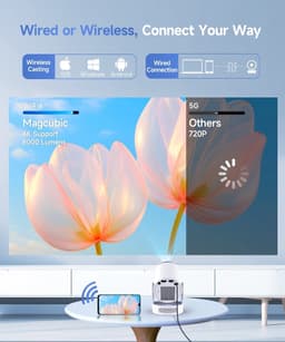 Noventra beamer-projector-mini beamer-voor android-1280x720 dpi-9,4x15,6 cm-350 gr-kunstof-wit — thumbnail 3