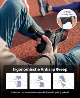 Massage Gun met Infrarood Warmte Mini Spiermassage Apparaat Stil Draagbaar Diepe Weefselmassage 5 Snelheden 16 kg — thumbnail 3