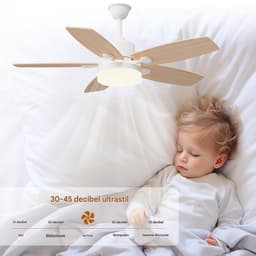 Plafondventilator met Licht 106 cm Houtlook, Stil DC Motor, LED Dimbaar & Afstandsbediening — thumbnail 4