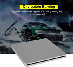 Externe DVD Brander - Optisch Station - Data Archiveren - Stille Werking - Compact Formaat - Zwart — thumbnail 4