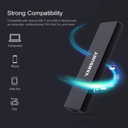 Externe SSD - Draagbare Schijf - Snelle Data Transfer - Metaal Omhulde - 500 GB - Zwart — thumbnail 5